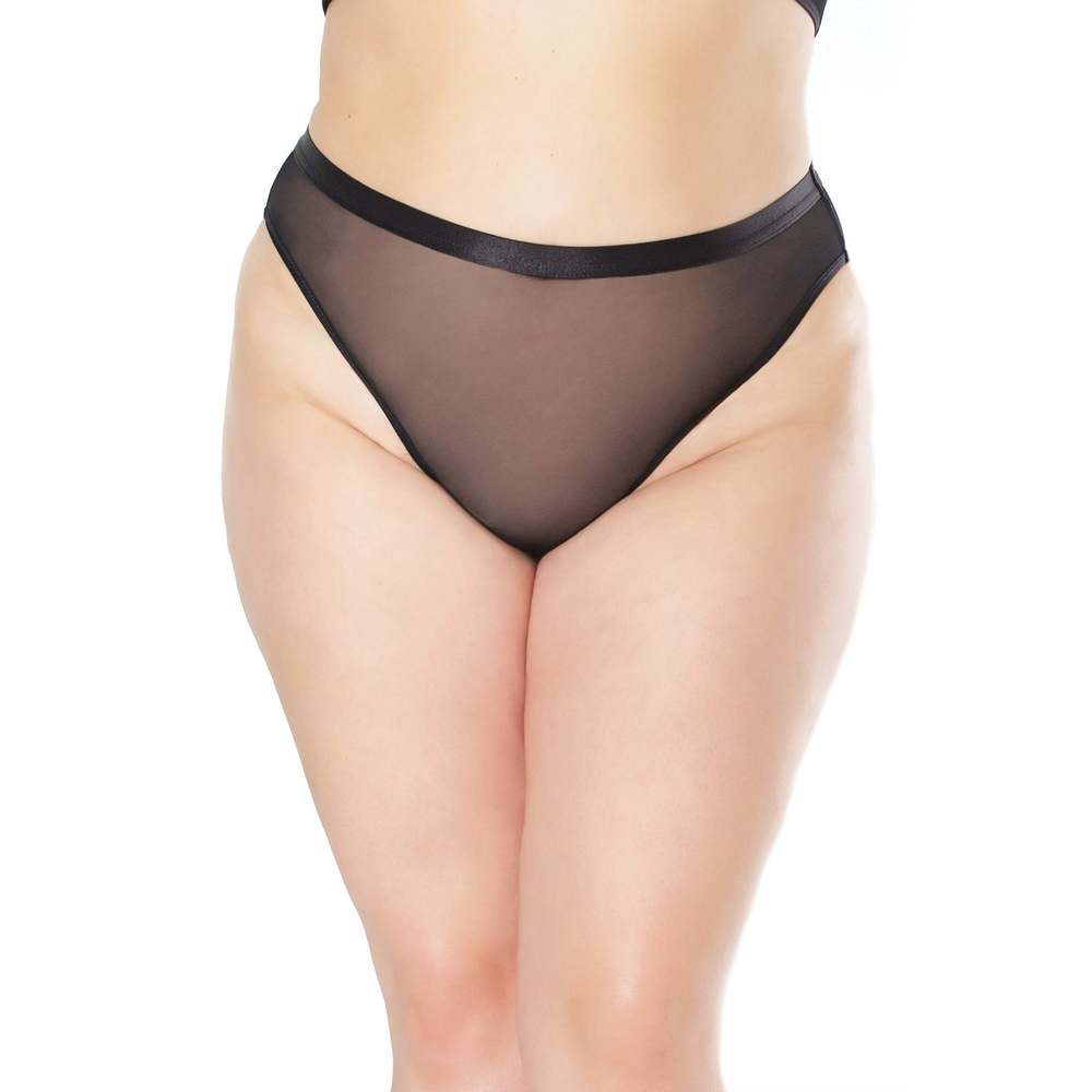 Coquette - Crotchless Panty - BLACK - 22136